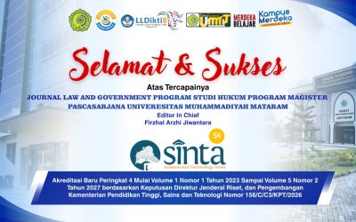 Jurnal Law and Government Prodi Hukum Magister Pascasarjana UMMAT Raih Kenaikan Akreditasi SINTA 4, Direktur Pascasarjana Sampaikan Apresiasi