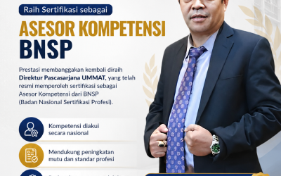 Direktur Pascasarjana UMMAT Raih Sertifikasi sebagai Asesor Kompetensi BNSP